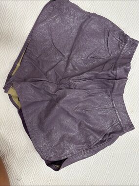 Grey Lab Faux Leather Shorts